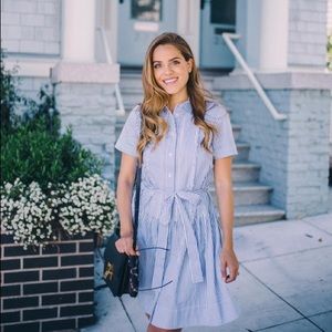 Kate Space Broome Street Blue & White Shirt Dress